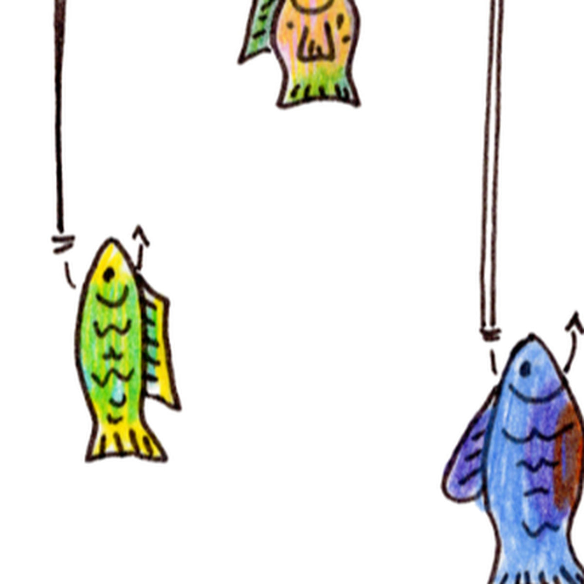 O-Fish-Cial Greeting Card, close-up of the artwork