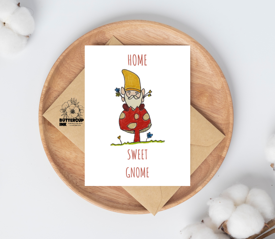 Home Sweet Gnome greeting card