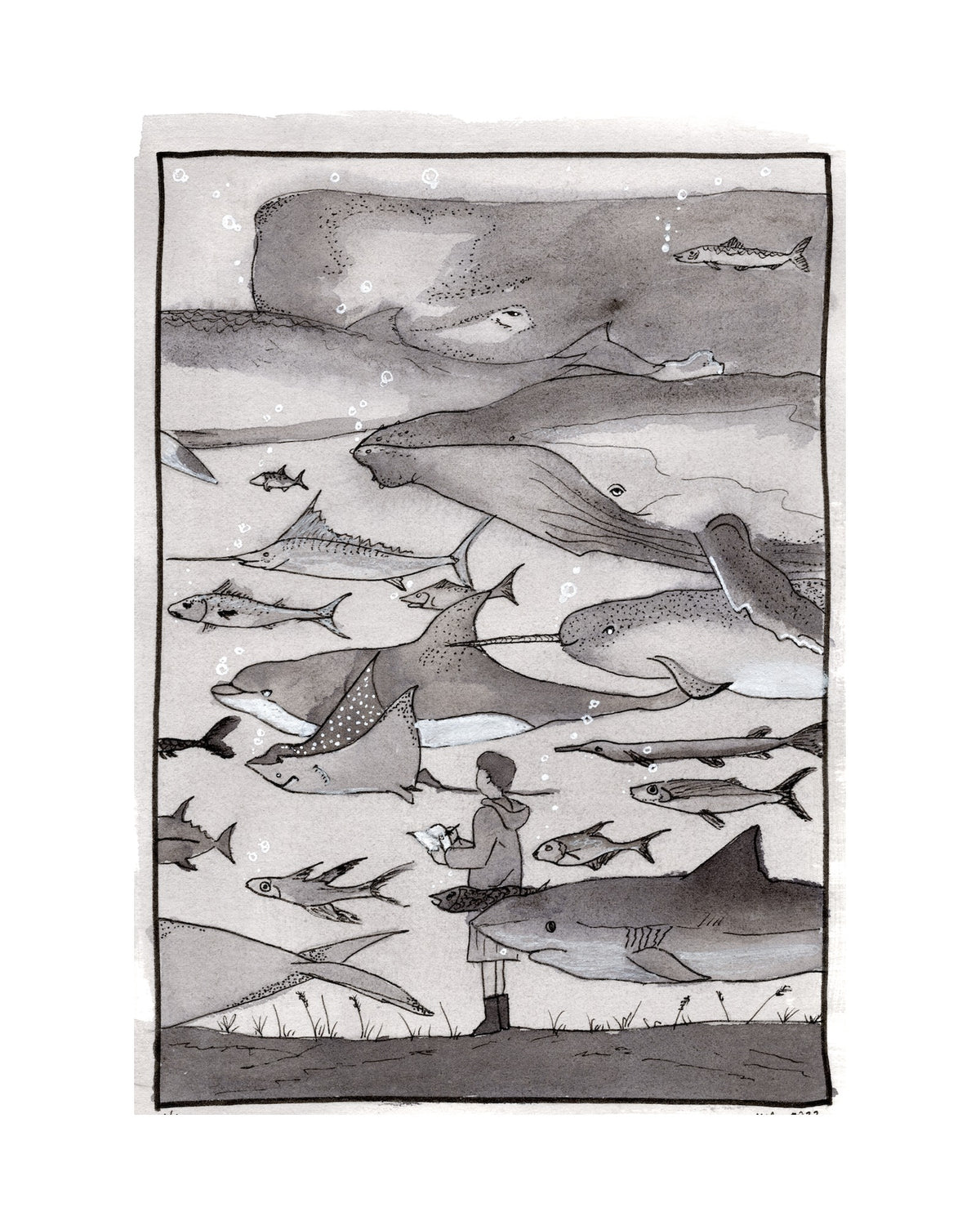 Field Notes art print, unframed