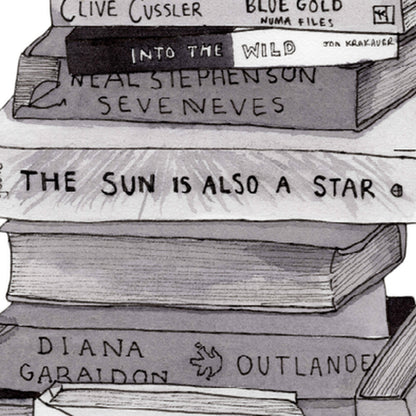 Escape Greeting Card, close-up of the artwork