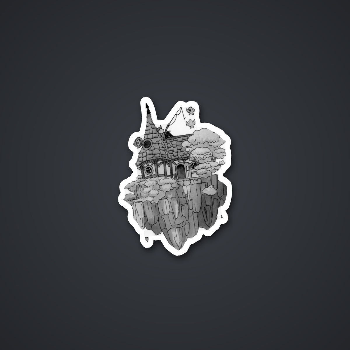 Float Sticker, close-up