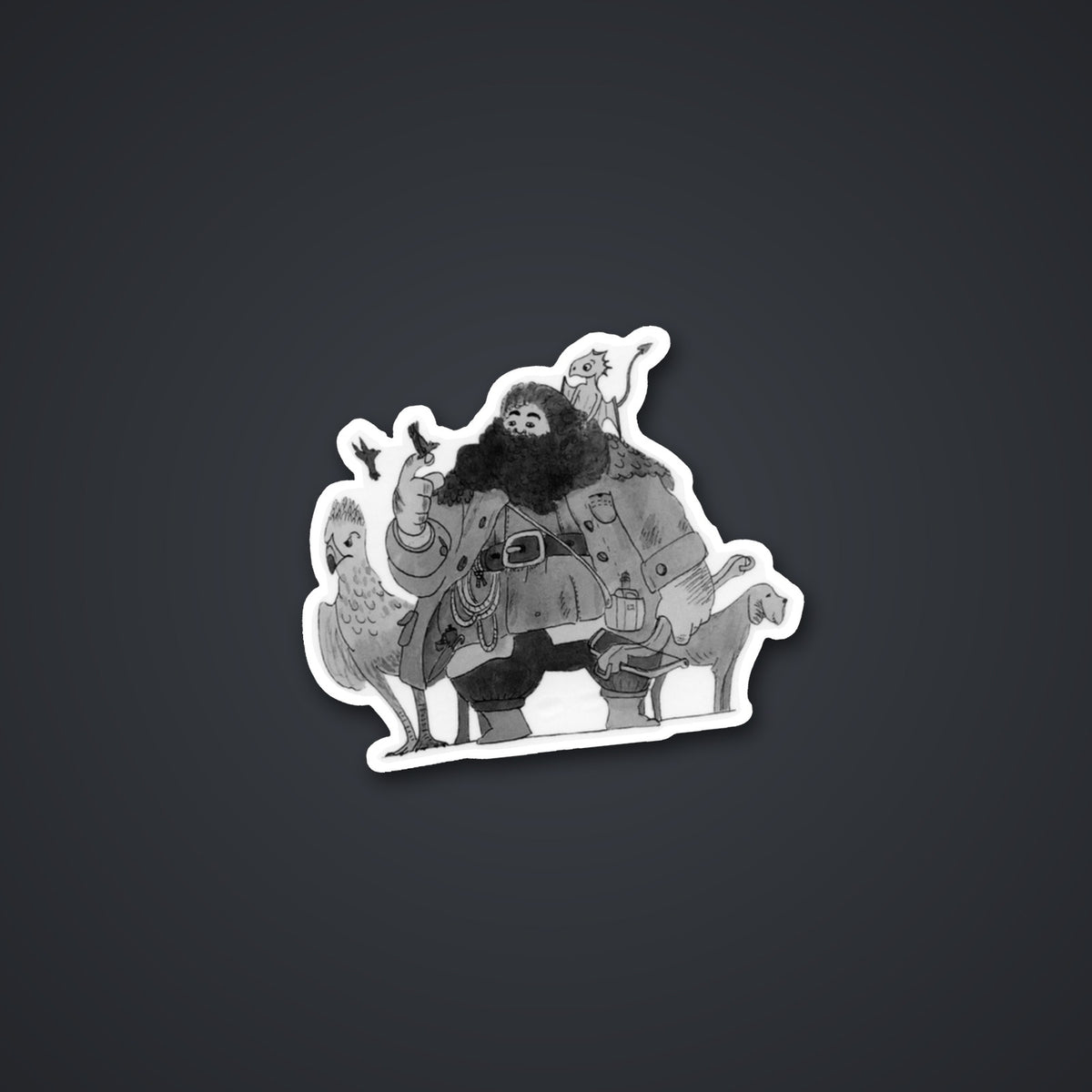 Hagrid's Friends Sticker, close-up