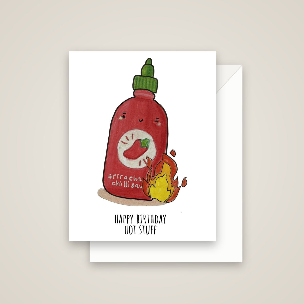Hot stuff Greeting Card, with white envelope