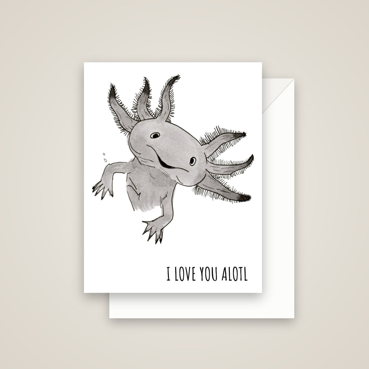 I love you alotl Greeting Card, with white envelope