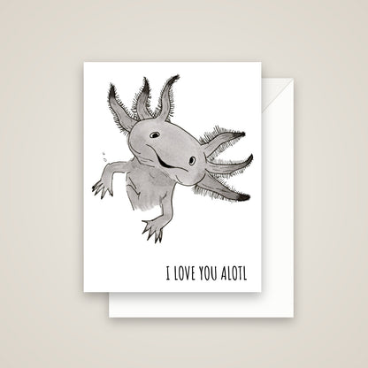 I love you alotl Greeting Card, with white envelope