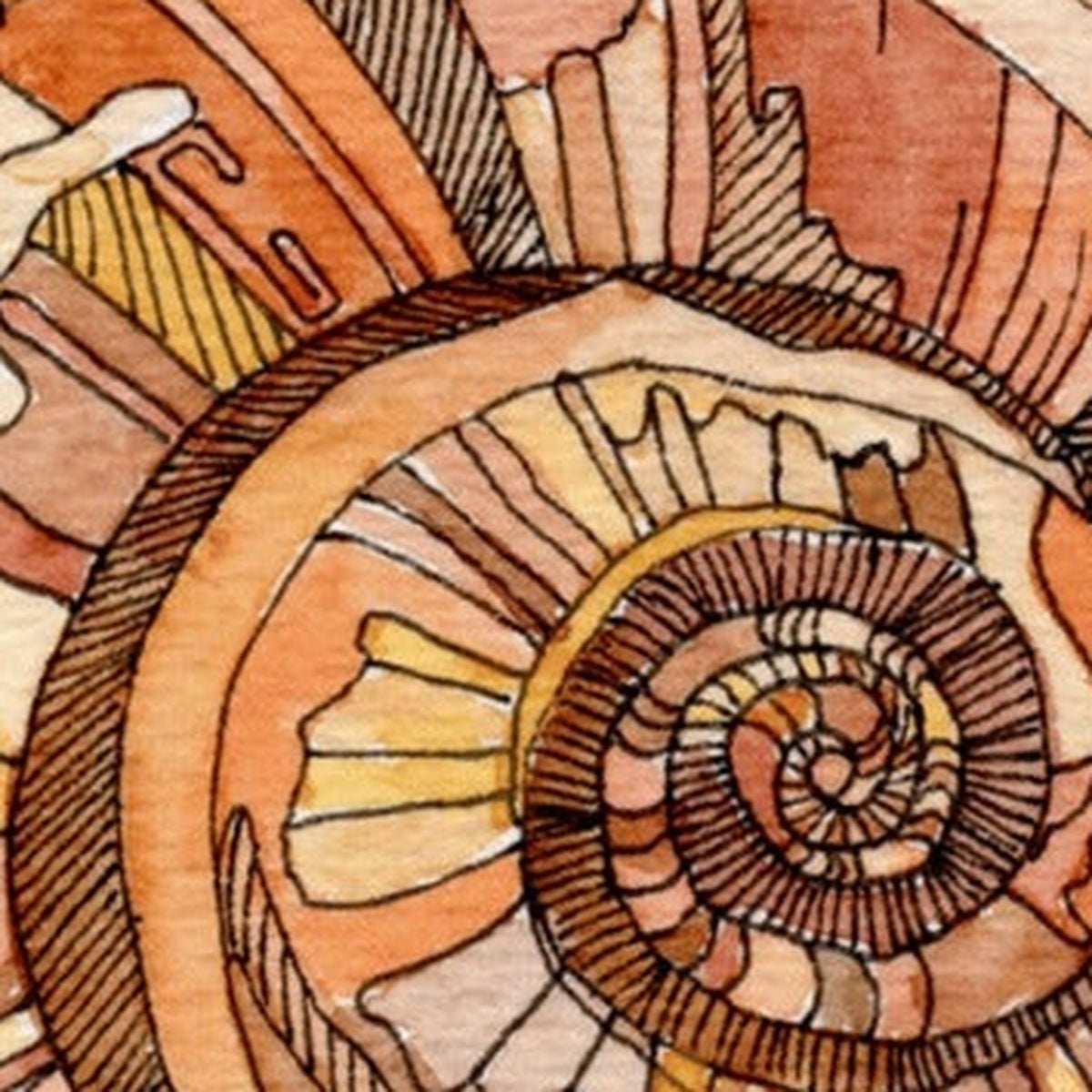 Snail Print, close-up of the artwork