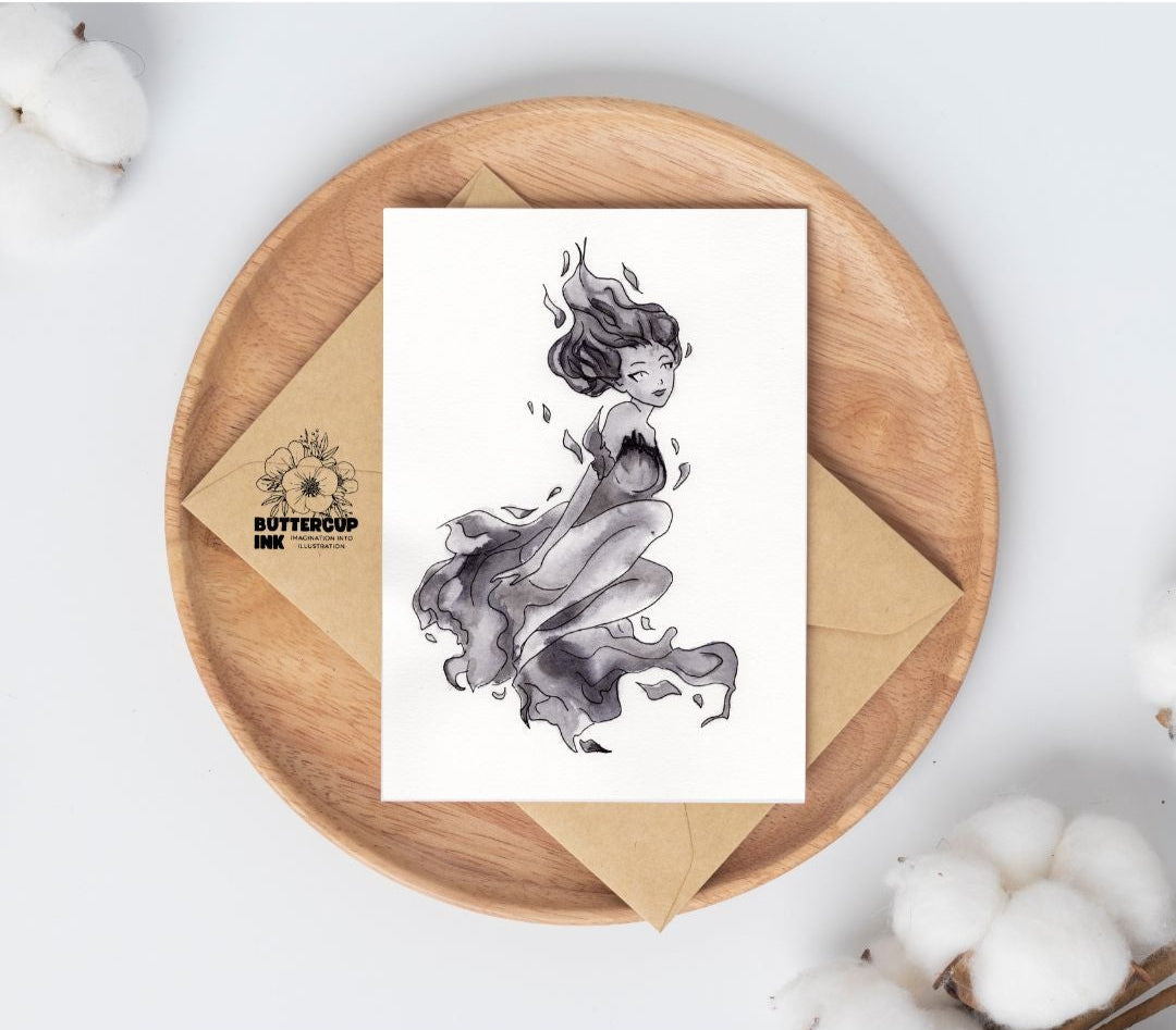 Flame greeting card