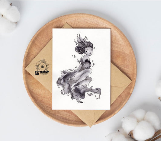 Flame greeting card