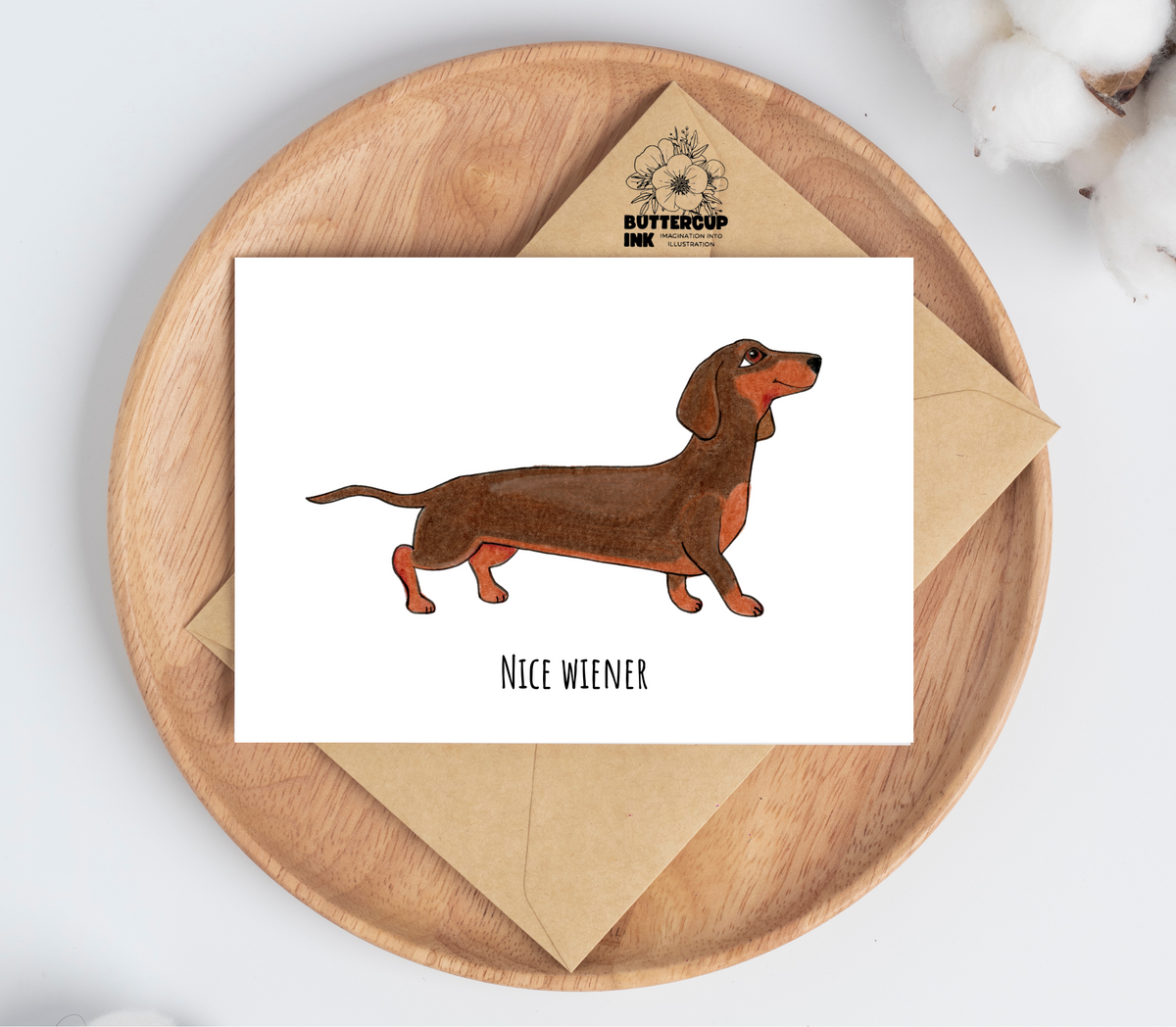Nice wiener greeting card