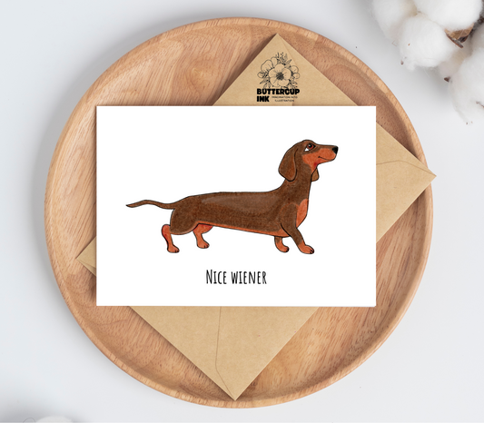 Nice wiener greeting card