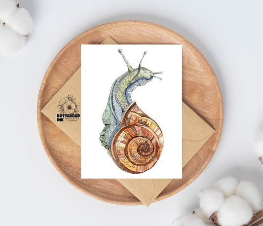 Snail greeting card