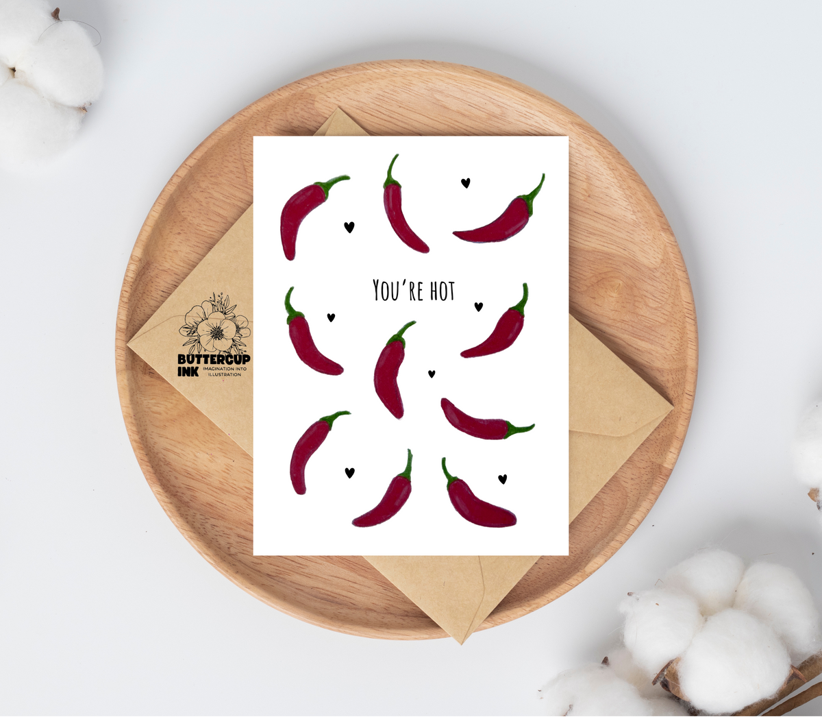 You're hot greeting card