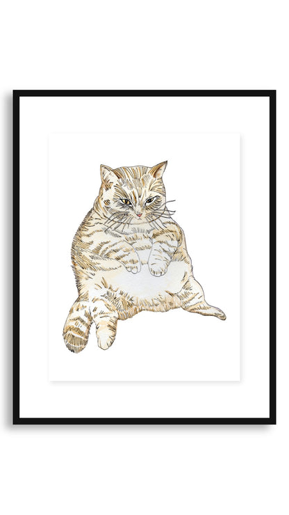 Fat Cat framed print