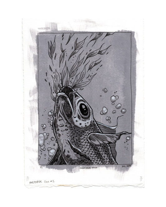 Fish art print, unframed