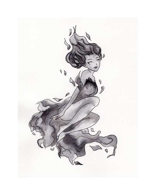 Flame art print, unframed