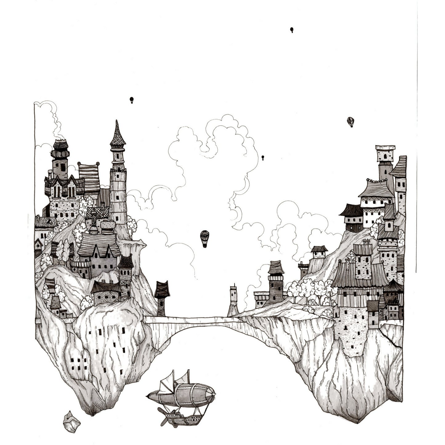 Floating Village print
