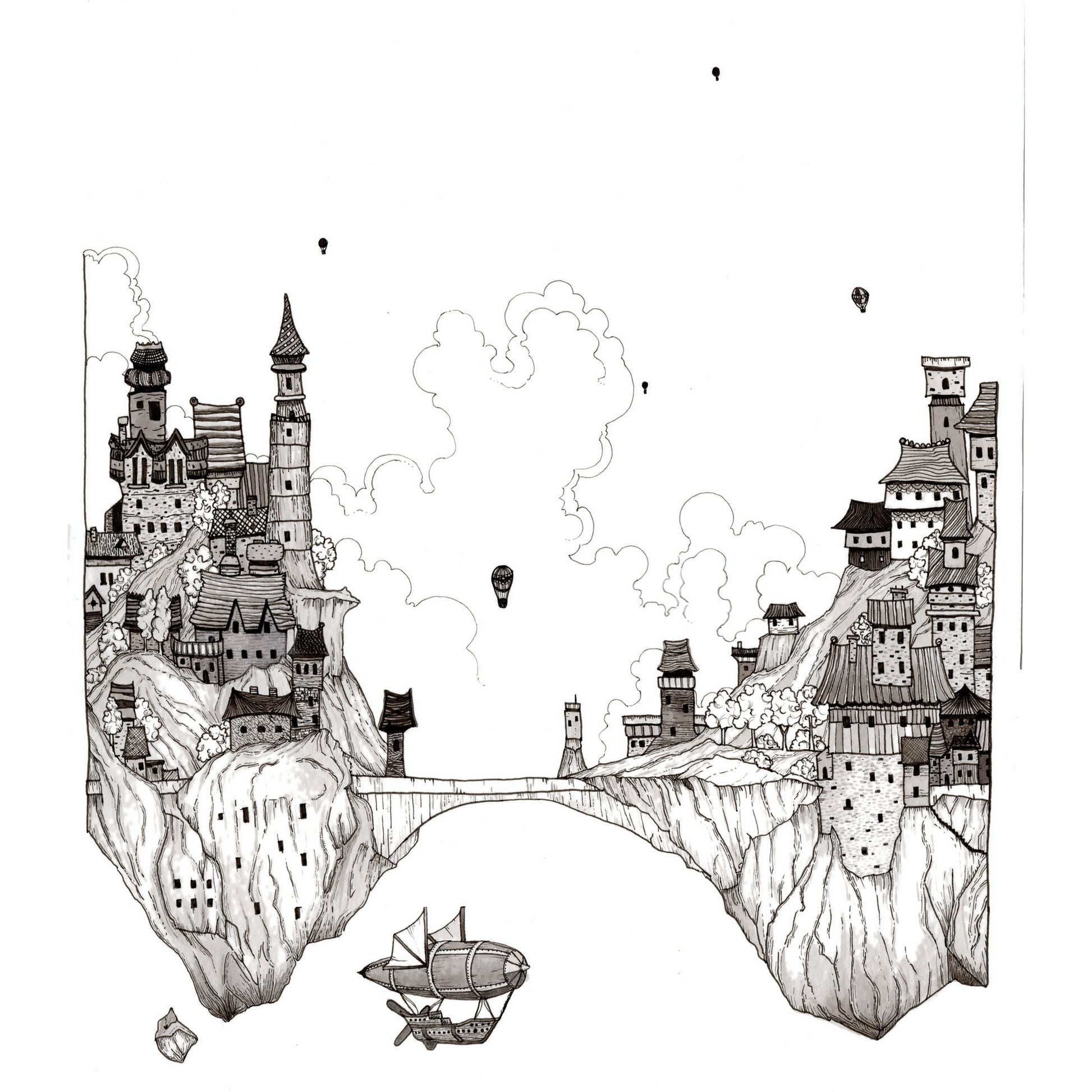 Floating Village print