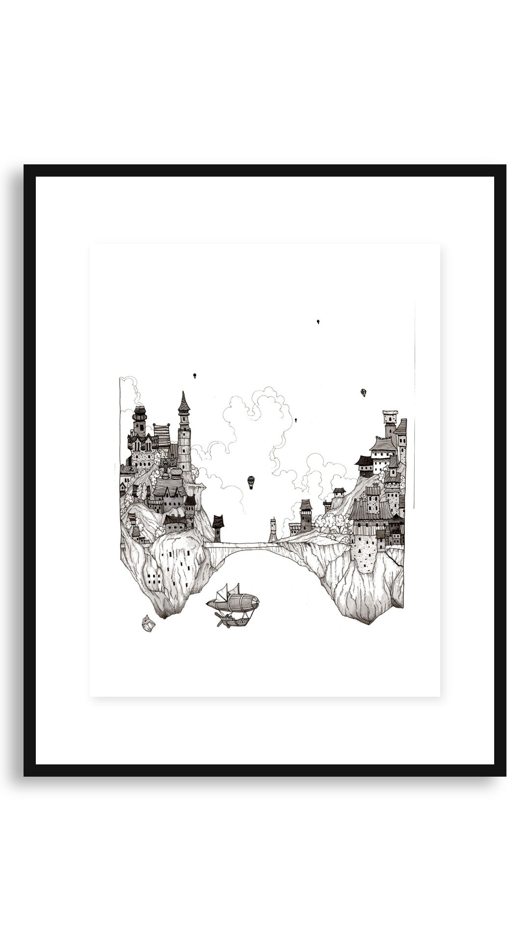 Floating Village framed print