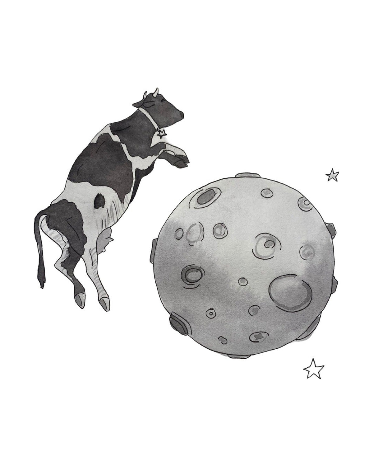 Moon art print, unframed