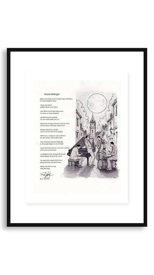 Round Midnight framed print