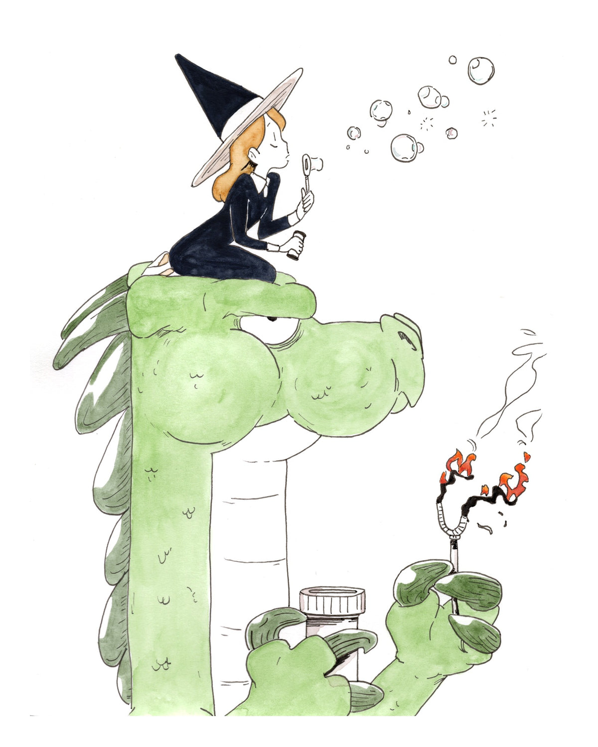 Bubble Witch Print, unframed