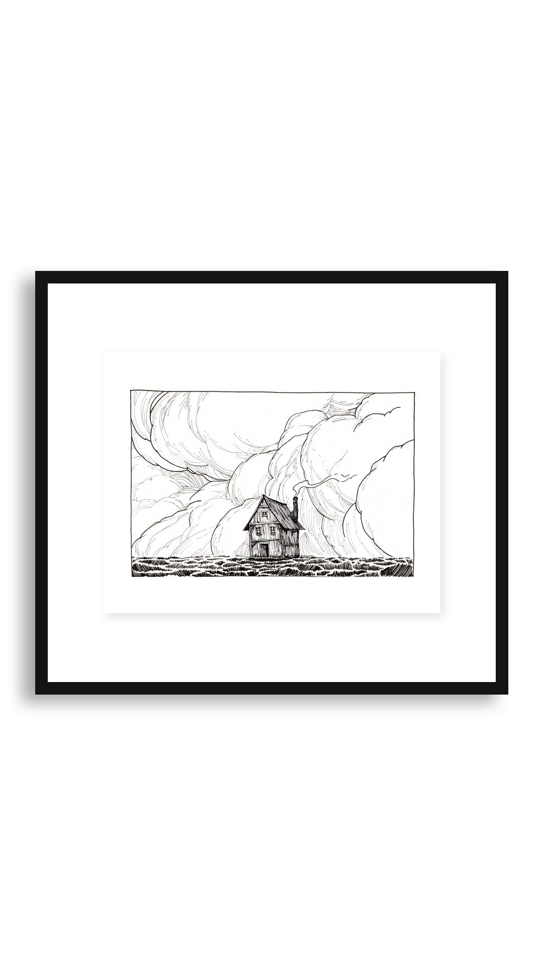Come In Print, shown framed