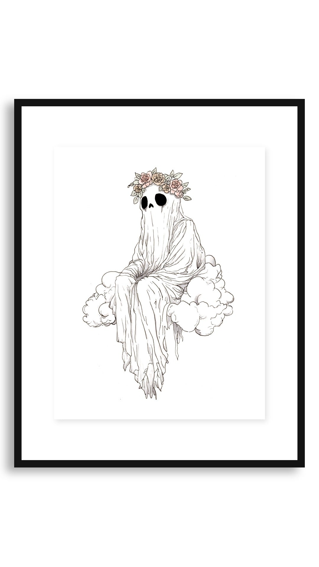 Forget-Me-Not Print, shown framed