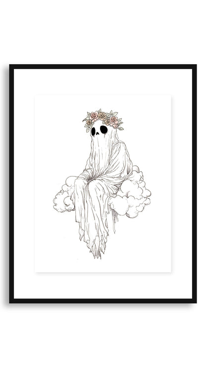 Forget-Me-Not Print, shown framed