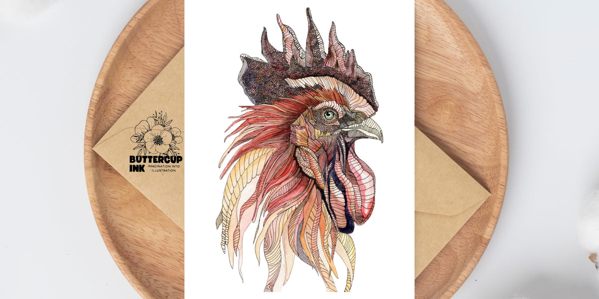 slide 2 rooster card