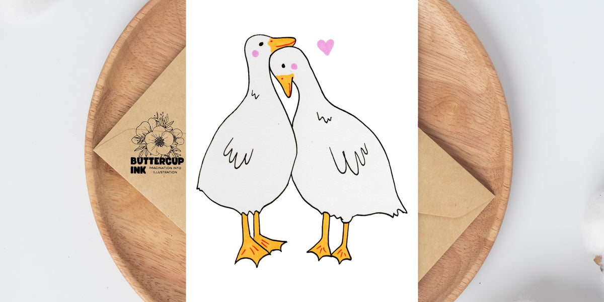 slide 3 geese love card