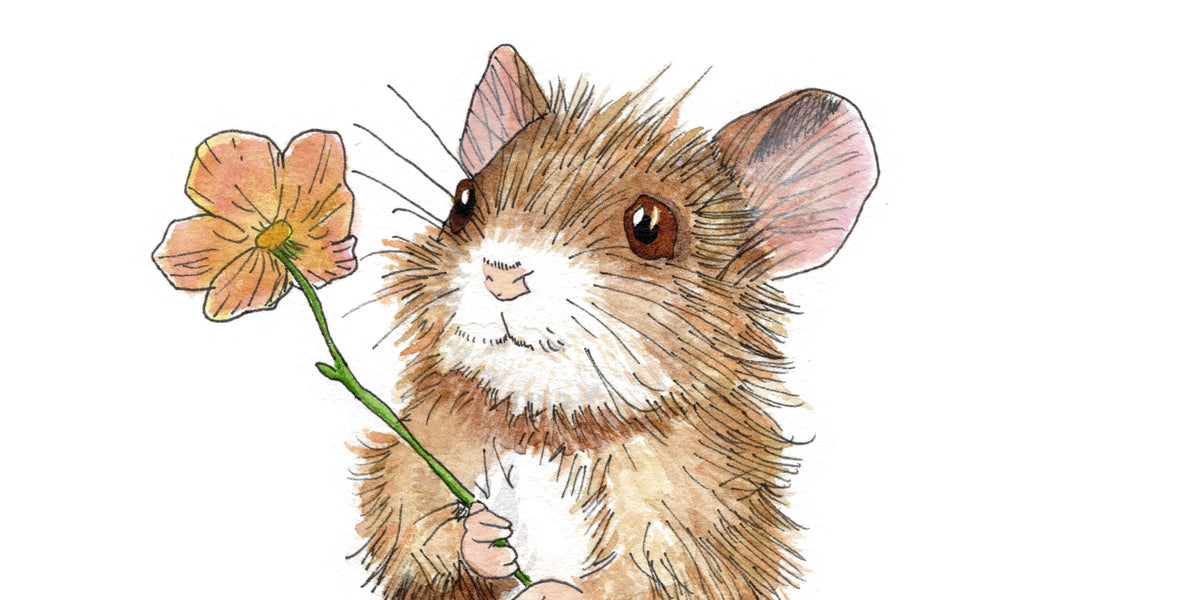 slide 4 flower mouse print