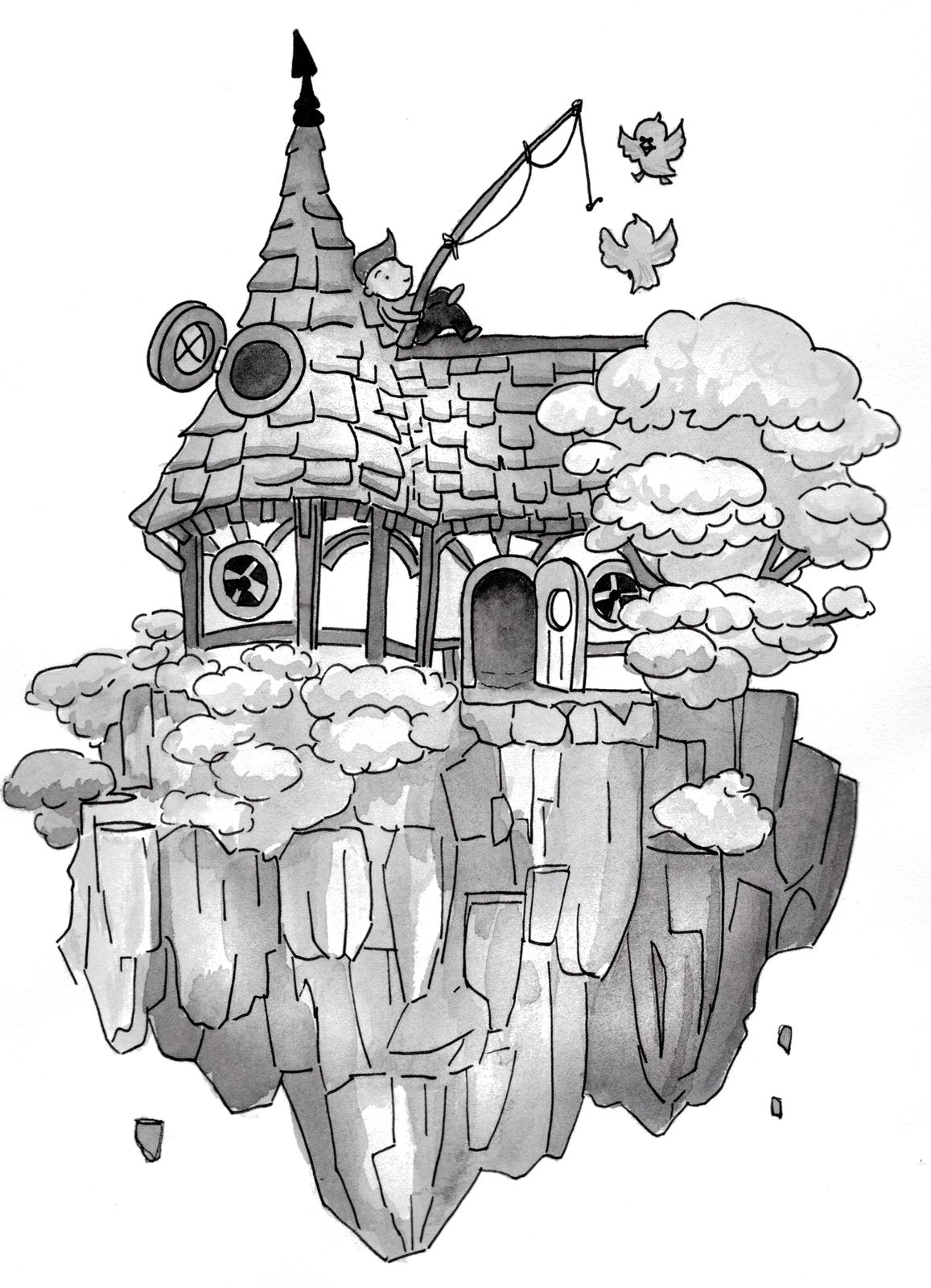 Float, original hand-drawn artwork by Kelsey Lopin