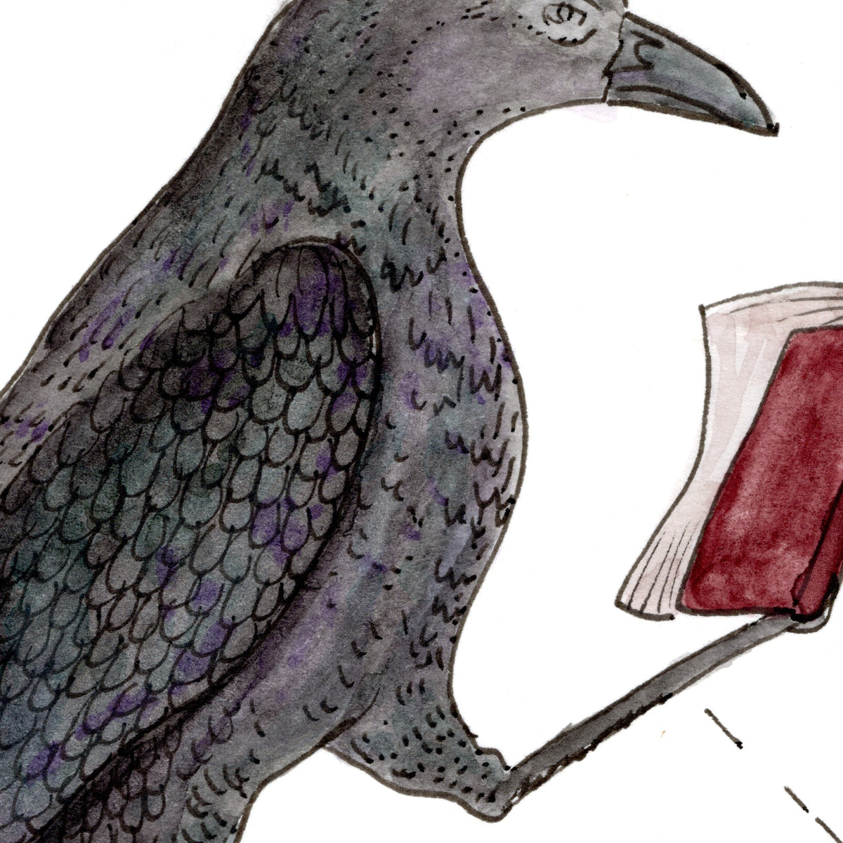 Raven Print, close-up of the artwork