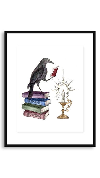 Raven Print, shown framed