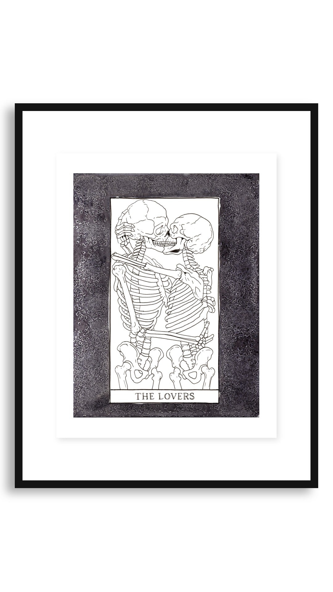 The Lovers Print, shown framed