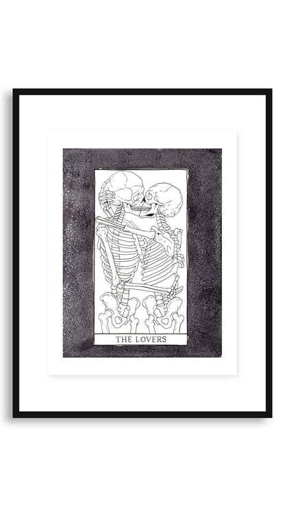 The Lovers Print, shown framed